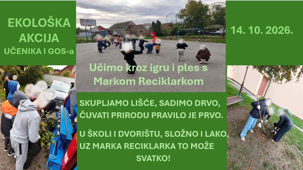Učenici u akciji čišćenja školskog dvorišta